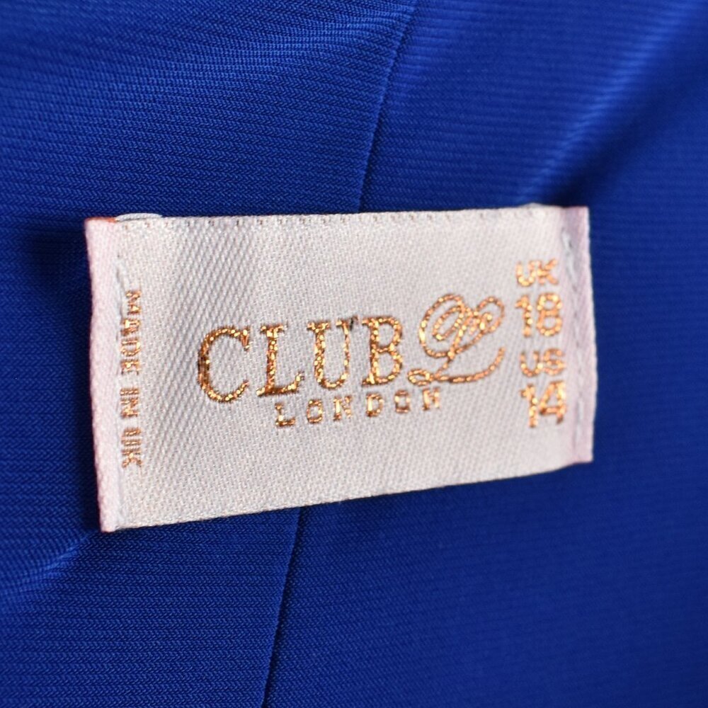 Club L London Up All Night Royal Blue One Shoulder Formal Dress - 14 - Picture 8 of 8